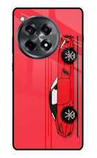 Red Velocity OnePlus 12R Glass Case