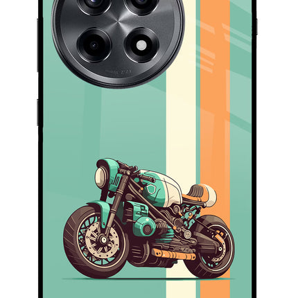 Striped Moto Drift OnePlus 12R Glass Case Back Cover by Casekaro