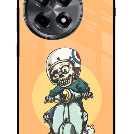 Undead Biker OnePlus 12R Glass Case Back Cover by Casekaro