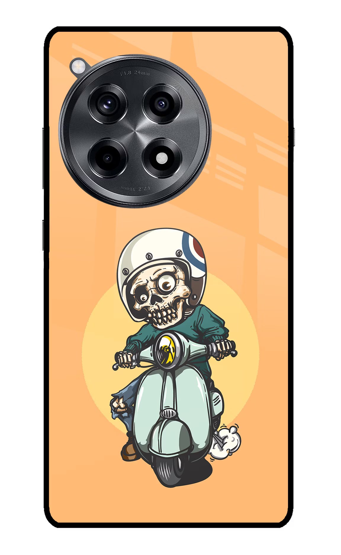 Undead Biker OnePlus 12R Glass Case Back Cover by Casekaro