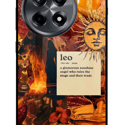 Leo Zodiac OnePlus 12R Glass Case Back Cover by Casekaro
