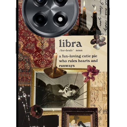 Libra Zodiac OnePlus 12R Glass Case Back Cover by Casekaro