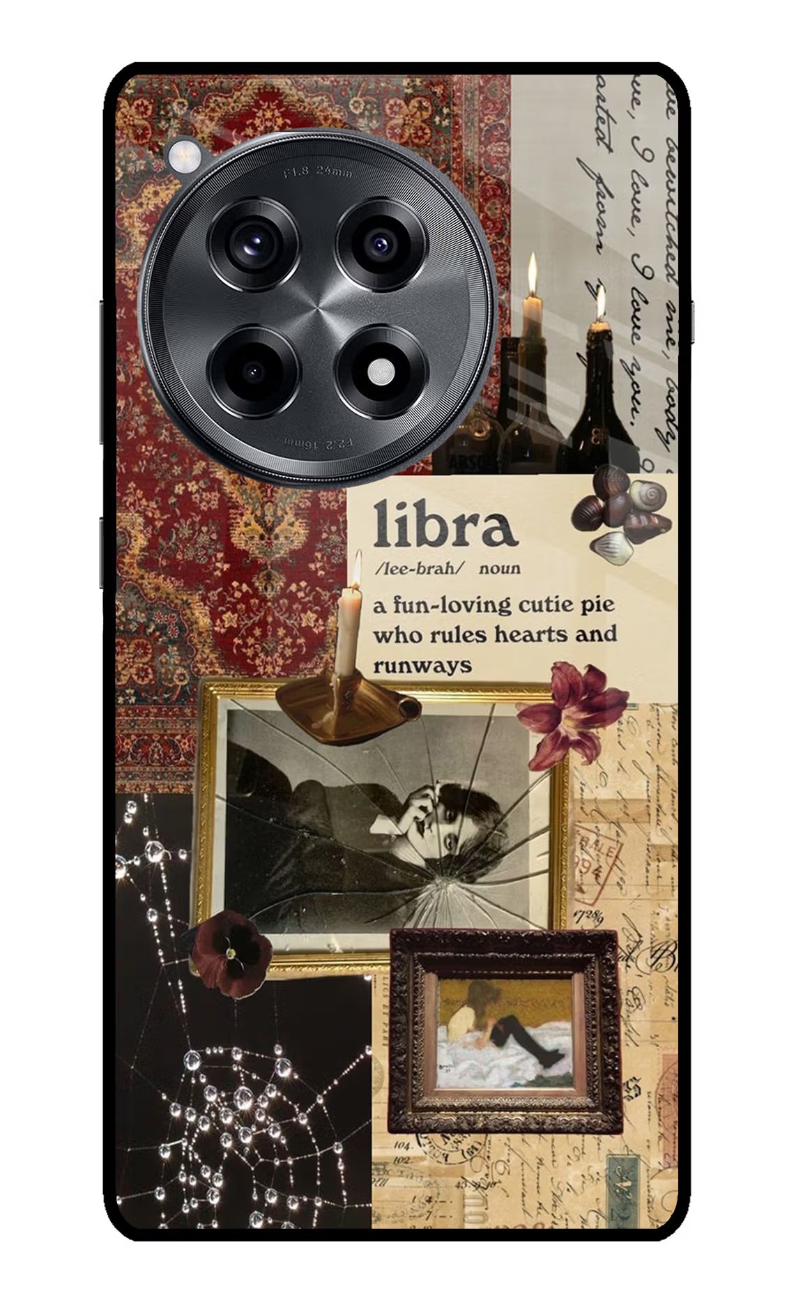 Libra Zodiac OnePlus 12R Glass Case Back Cover by Casekaro