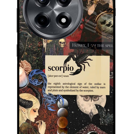 Scorpio Zodiac OnePlus 12R Glass Case Back Cover by Casekaro