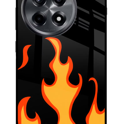 Fired Up – Black OnePlus 12R Glass Case
