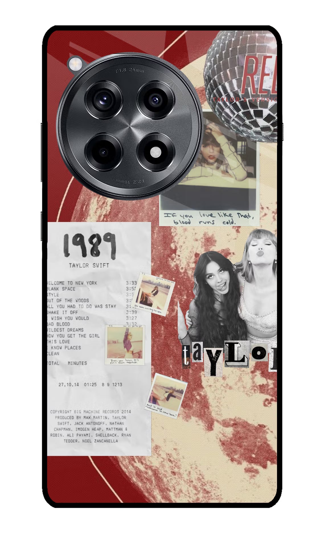 Taylor Swift OnePlus 12R Glass Case