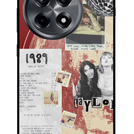 Taylor Swift OnePlus 12R Glass Case Back Cover by Casekaro