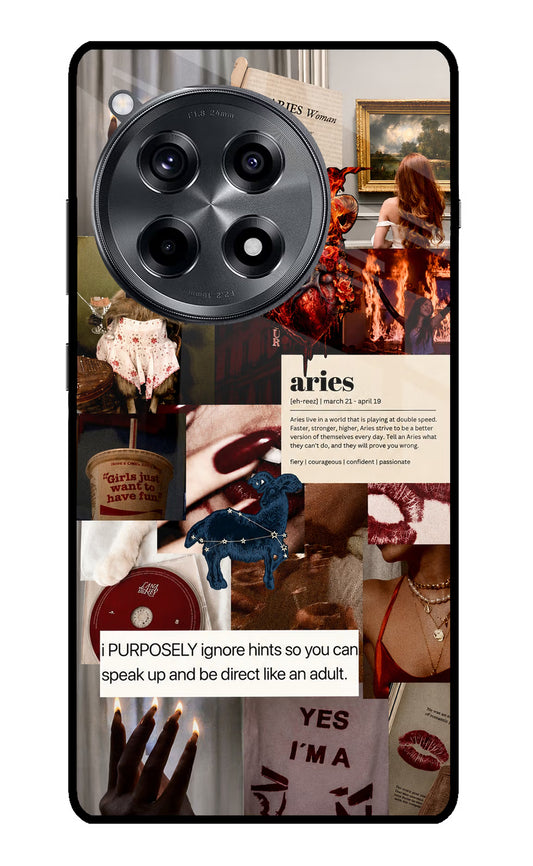 Zodiac Aries OnePlus 12R Glass Case