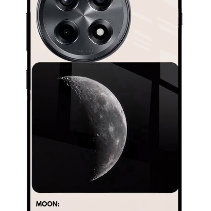 Moon Phase OnePlus 12R Glass Case Back Cover by Casekaro