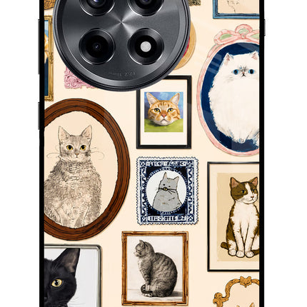 Mirror Cats OnePlus 12R Glass Case Back Cover by Casekaro