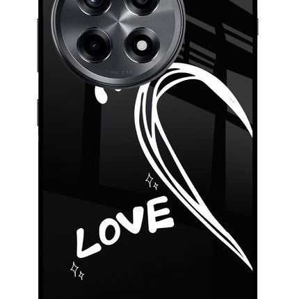 Love Line OnePlus 12R Glass Case Back Cover by Casekaro
