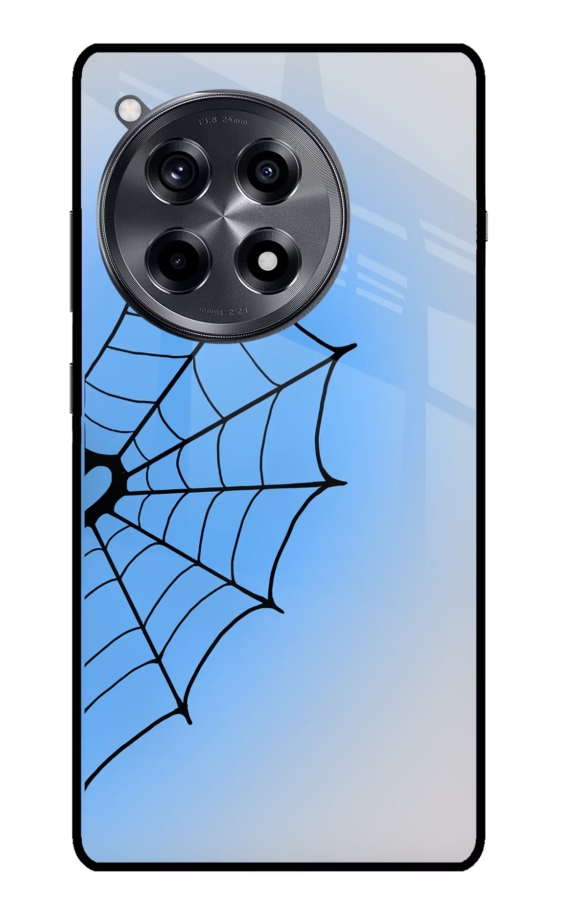 Blue Web OnePlus 12R Glass Case