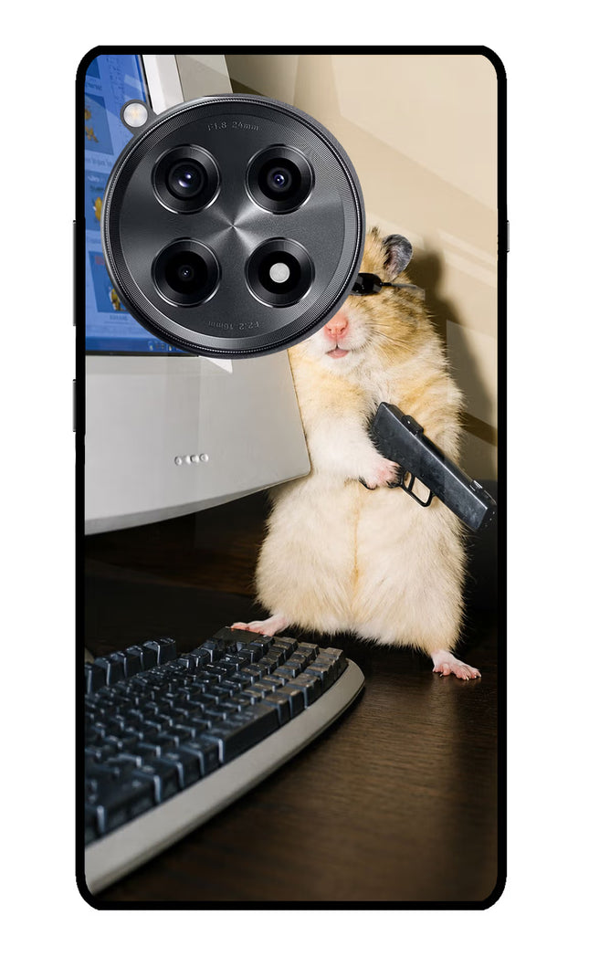 Hacker Hamster OnePlus 12R Glass Case