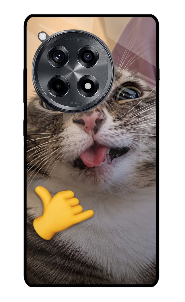 Silly Cat Call OnePlus 12R Glass Case