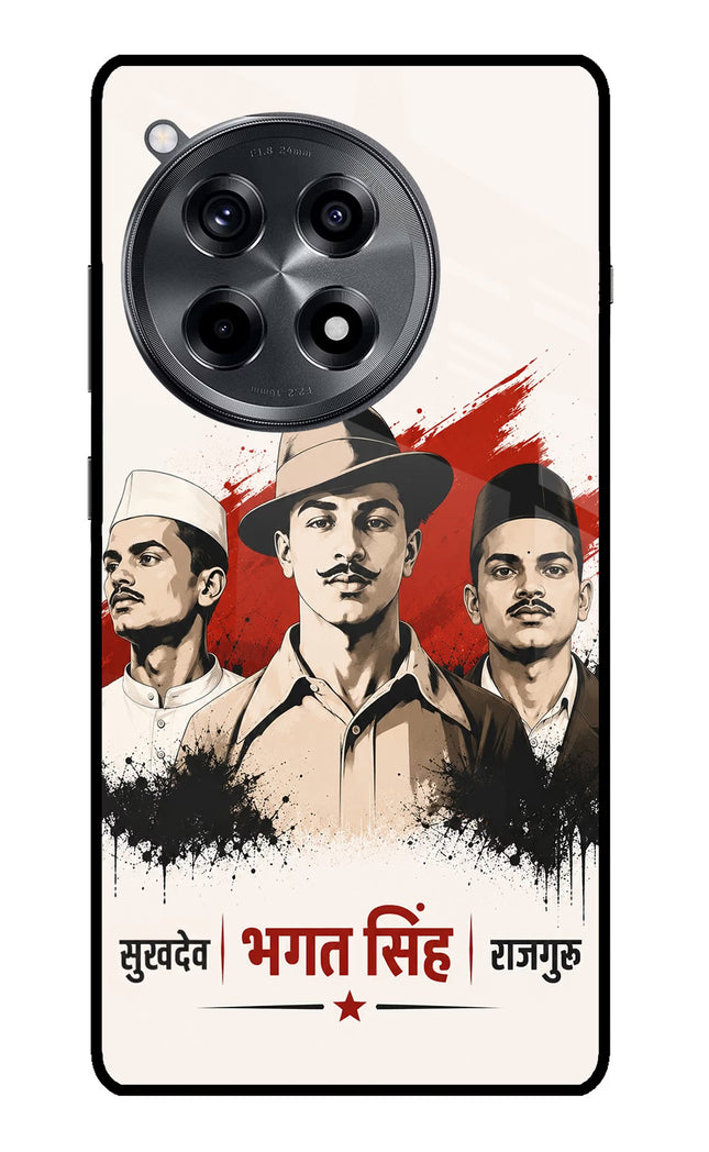 Bhagat Singh Trio OnePlus 12R Glass Case