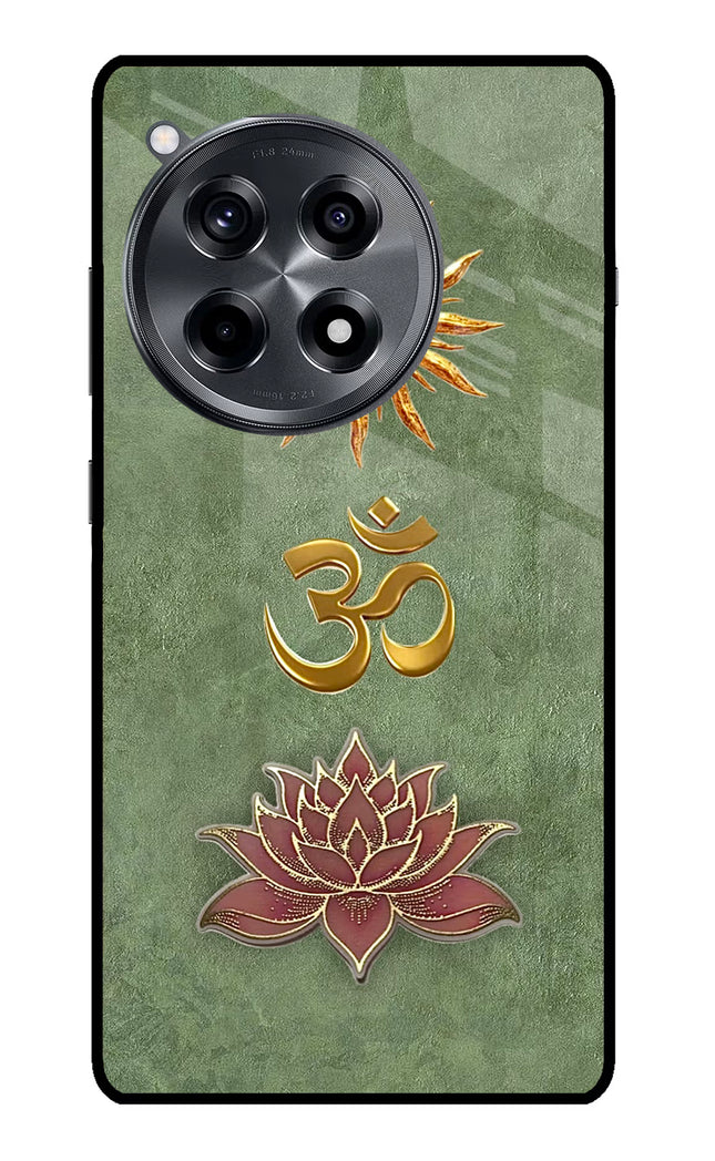 Om & Lotus OnePlus 12R Glass Case