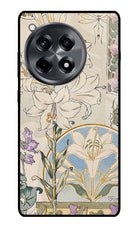 White Lily OnePlus 12R Glass Case Back Cover by Casekaro