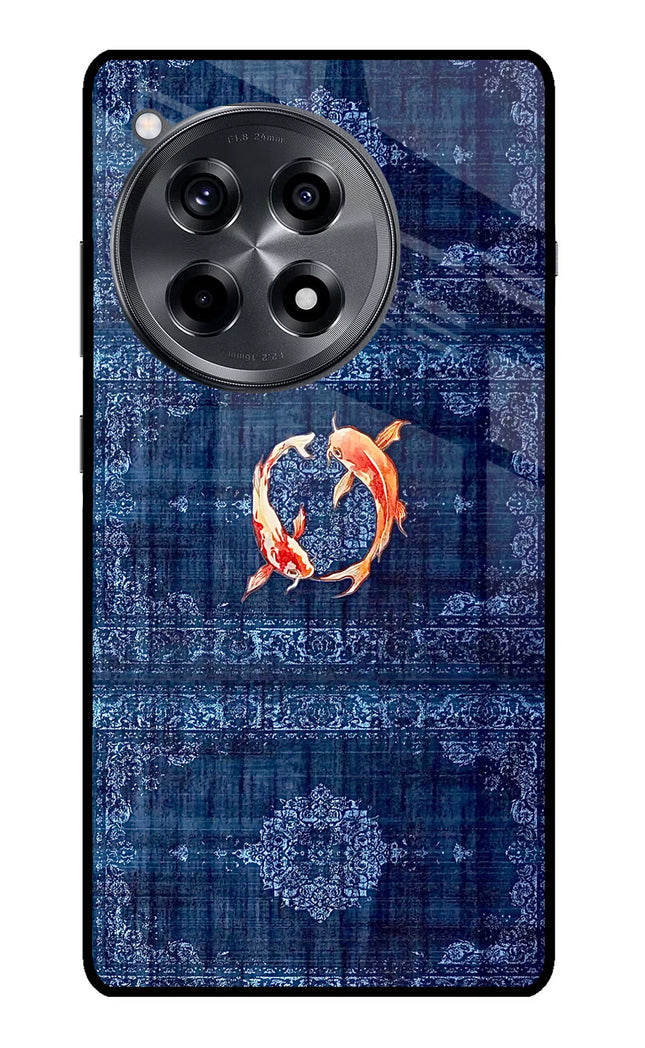 Koi Blue OnePlus 12R Glass Case