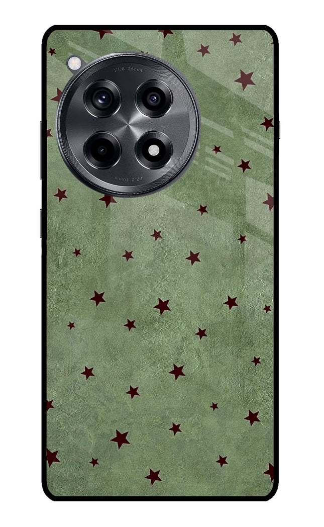 Green Stars OnePlus 12R Glass Case