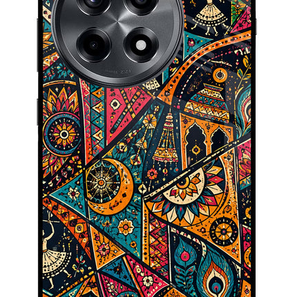 Folk Print OnePlus 12R Glass Case