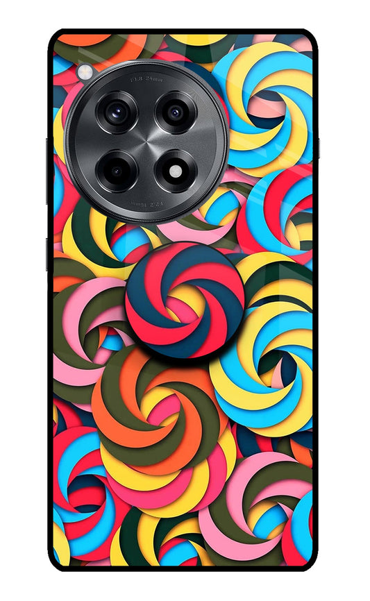 Spiral Pattern OnePlus 12R Glass Case