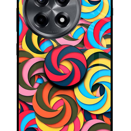 Spiral Pattern OnePlus 12R Glass Case