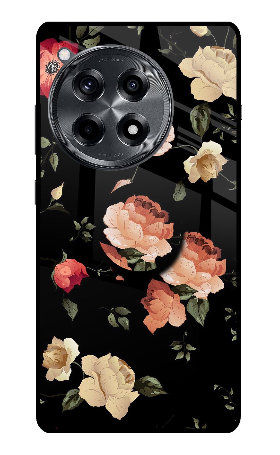 Flowers OnePlus 12R Glass Case