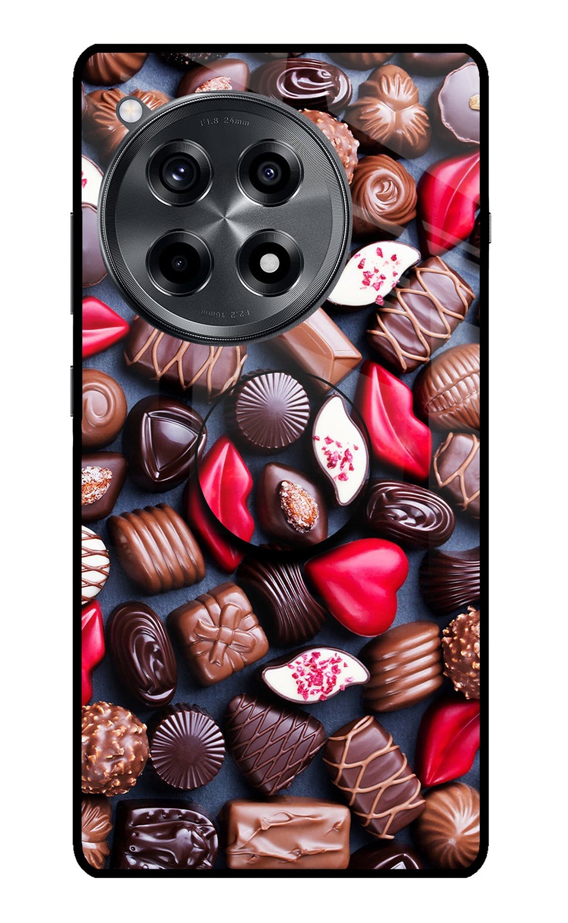 Chocolates OnePlus 12R Glass Case