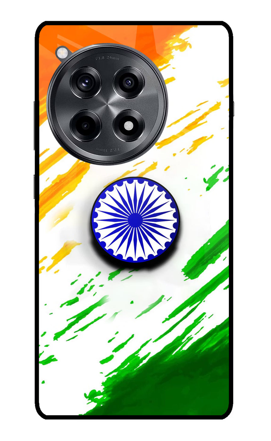 Indian Flag Ashoka Chakra OnePlus 12R Pop Case, Metal case