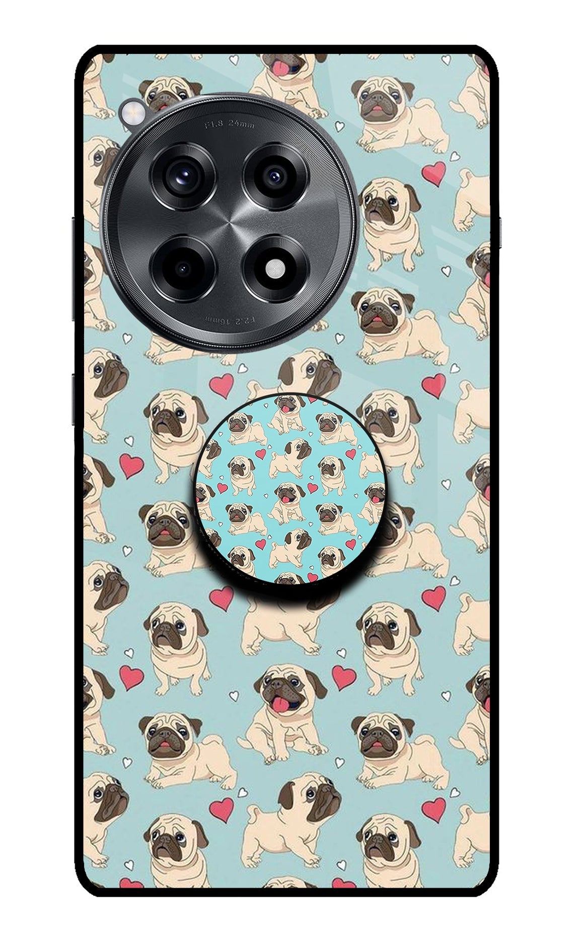Pug Dog OnePlus 12R Glass Case