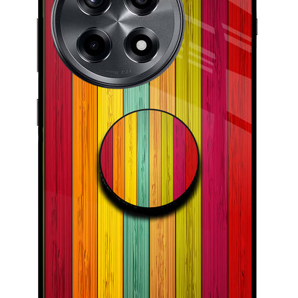 Multicolor Wooden OnePlus 12R Pop Case by Casekaro