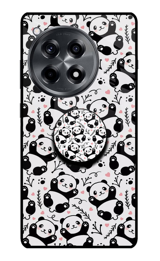 Cute Panda OnePlus 12R Glass Case