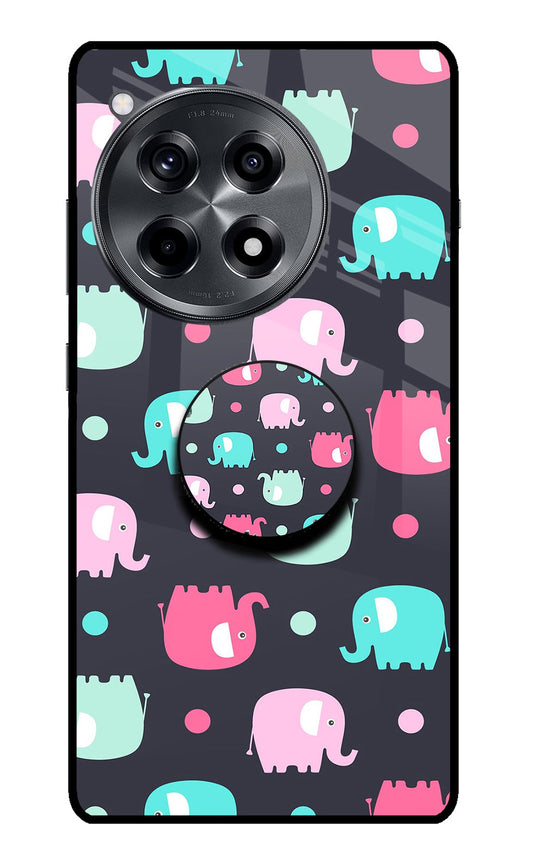 Baby Elephants OnePlus 12R Glass Case