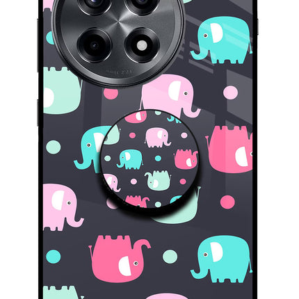 Baby Elephants OnePlus 12R Glass Case