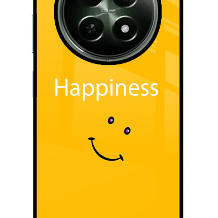 Happiness With Smiley Realme 12 5G Glass Case