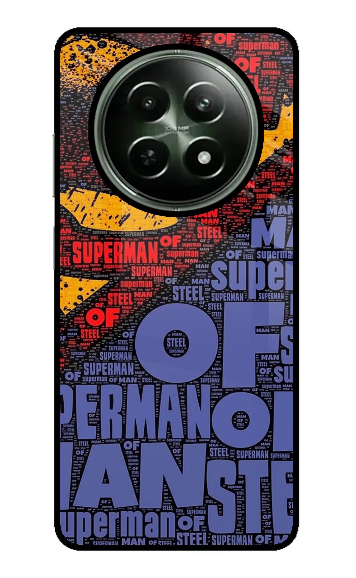Superman Realme 12 5G Glass Case Back Cover by Casekaro
