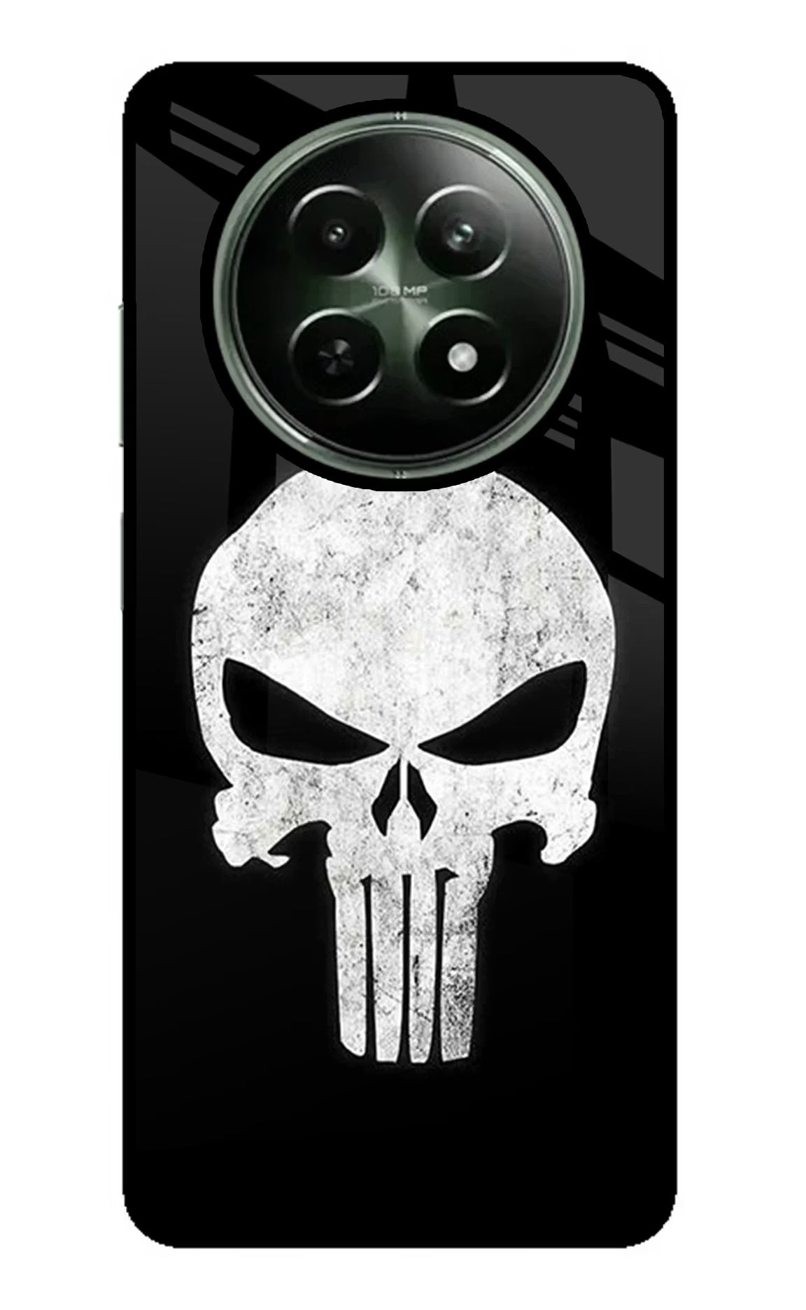 Punisher Skull Realme 12 5G Glass Case Back Cover by Casekaro