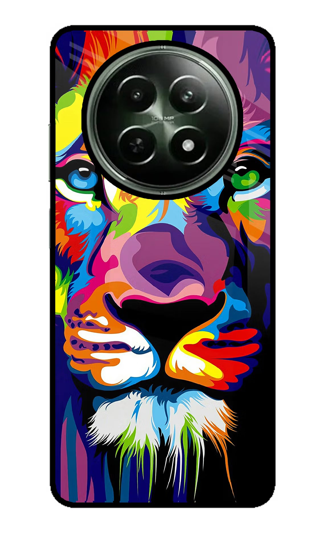 Lion Realme 12 5G Glass Case Back Cover by Casekaro