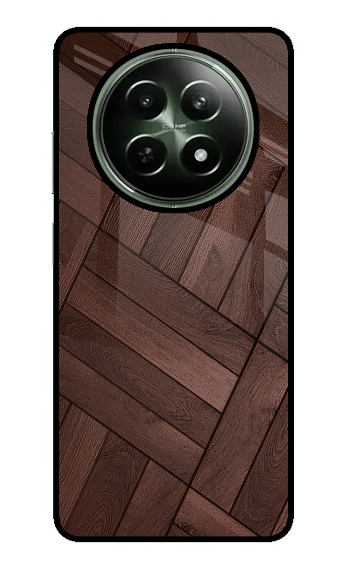 Wooden Texture Design Realme 12 5G Glass Case