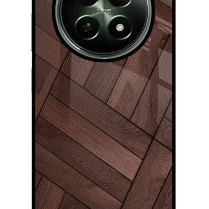 Wooden Texture Design Realme 12 5G Glass Case