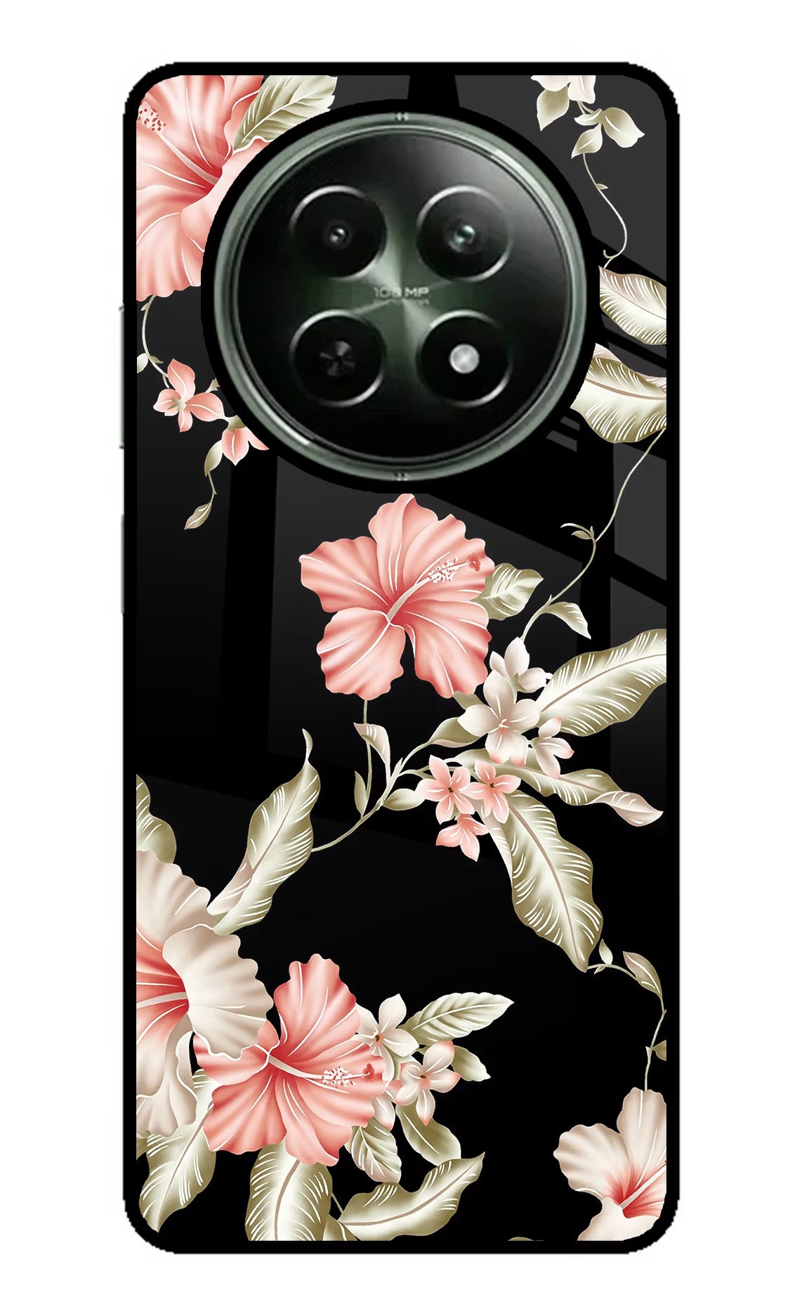 Flowers Realme 12 5G Glass Case Back Cover by Casekaro