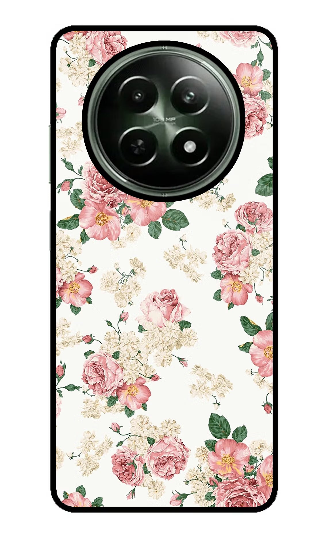 Flowers Realme 12 5G Glass Case Back Cover by Casekaro