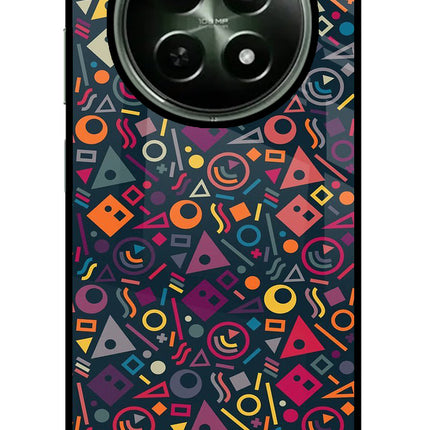 Geometric Abstract Realme 12 5G Glass Case