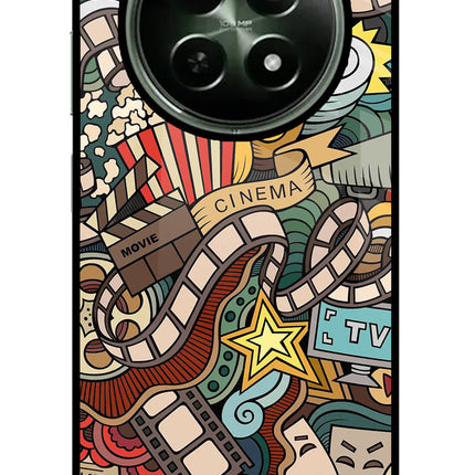 Cinema Abstract Realme 12 5G Glass Case