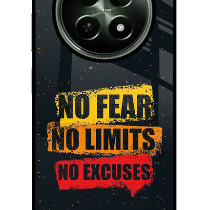 No Fear No Limits No Excuse Realme 12 5G Glass Case
