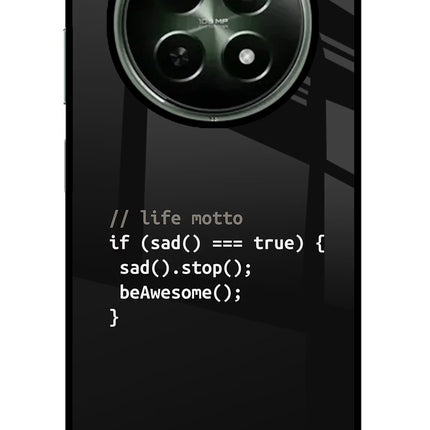 Life Motto Code Realme 12 5G Glass Case