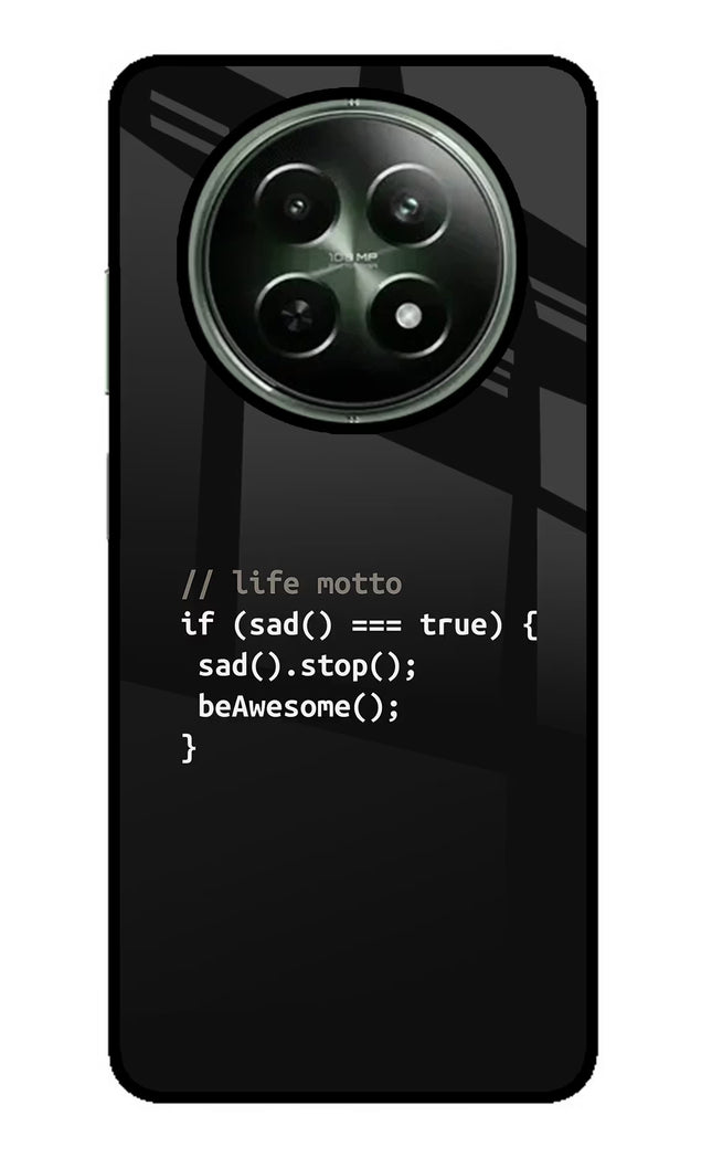 Life Motto Code Realme 12 5G Glass Case