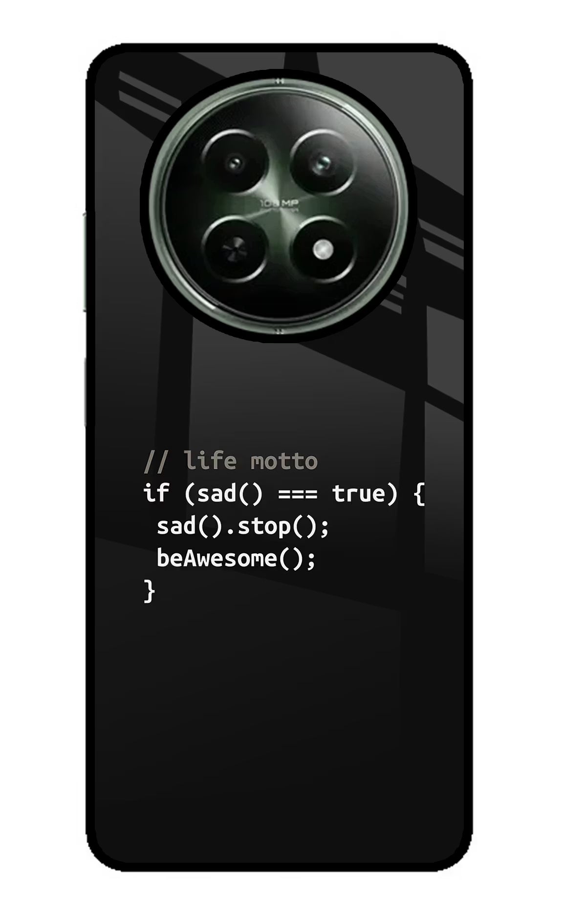 Life Motto Code Realme 12 5G Glass Case Back Cover by Casekaro