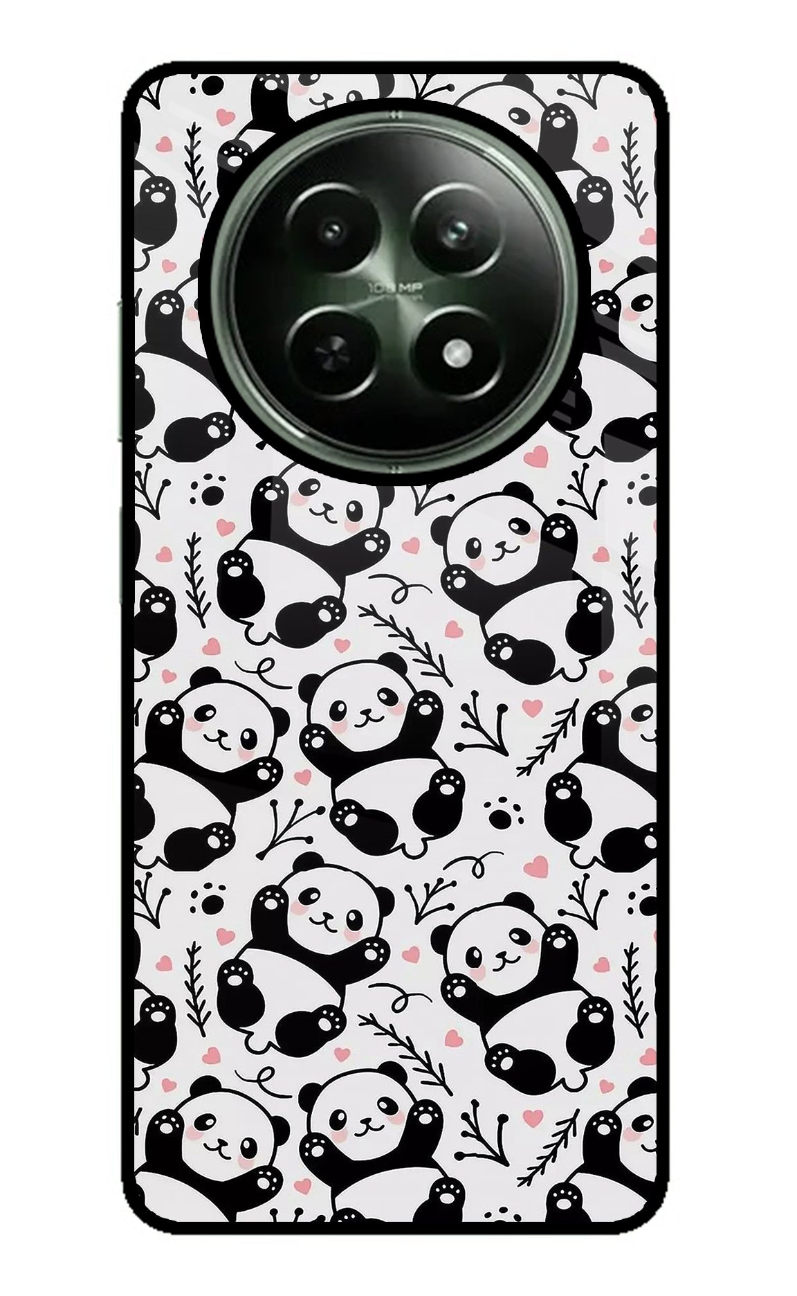 Cute Panda Realme 12 5G Glass Case