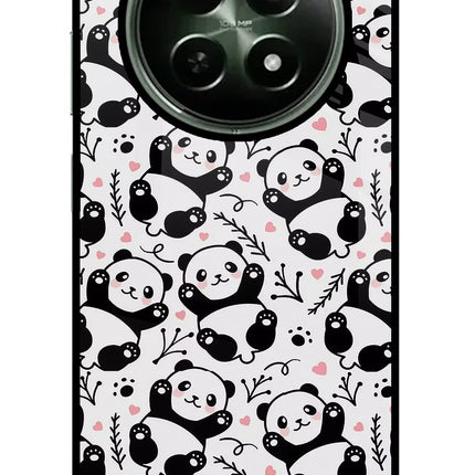 Cute Panda Realme 12 5G Glass Case